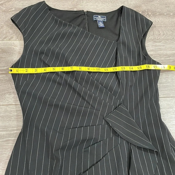 American Living Sleeveless Striped Side Ruffle Sheath Dress 12 - Picture 11 of 16
